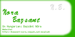 nora bazsant business card